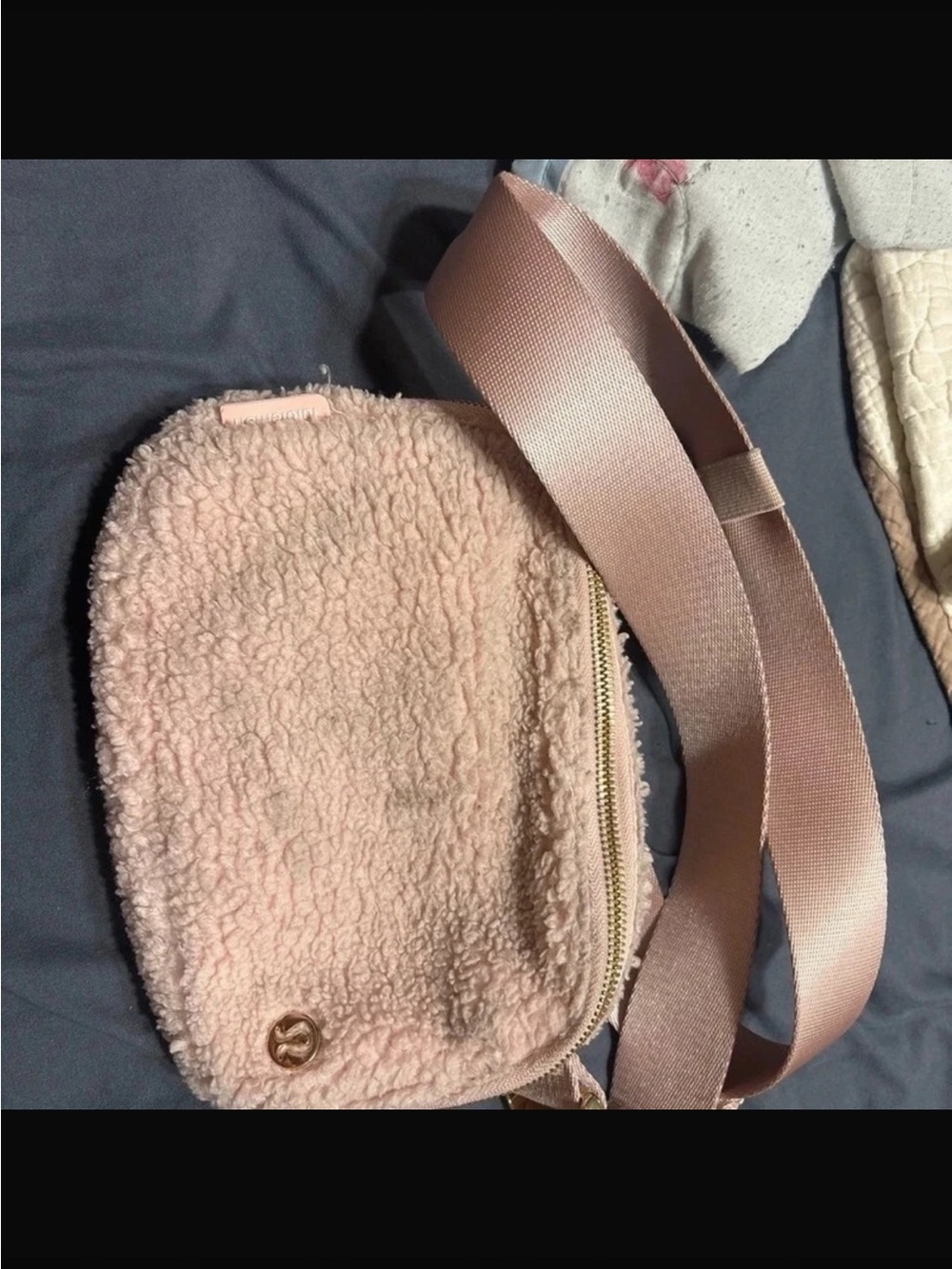 Lululemon Blush Pink Sherpa Crossbody Belt Bag